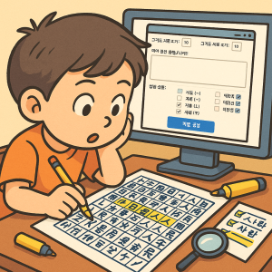 Read more about the article 단어 찾기 퍼즐 만들기